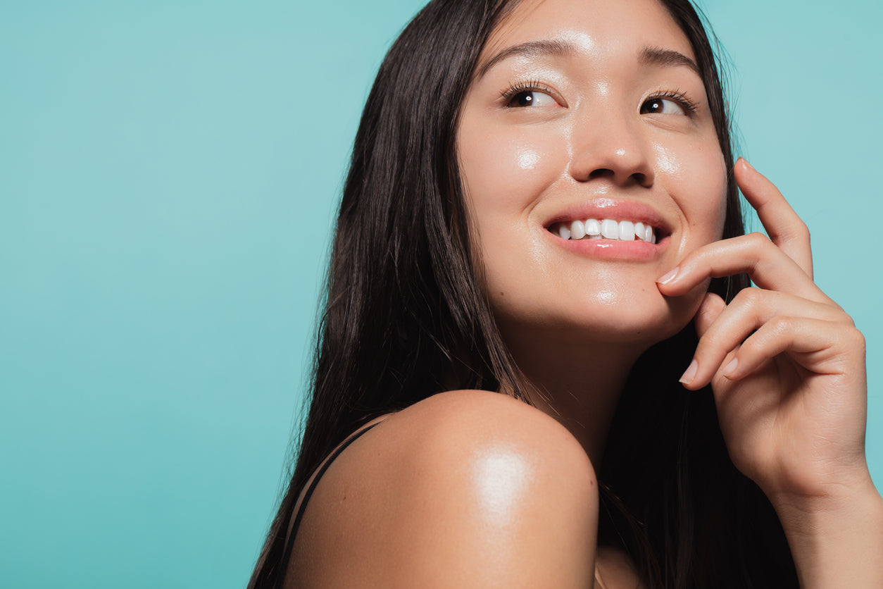 Women with glowing healthy skin
