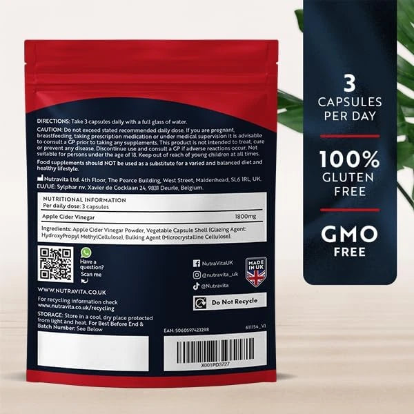 Apple Cider Vinegar 1800mg - with The Mother