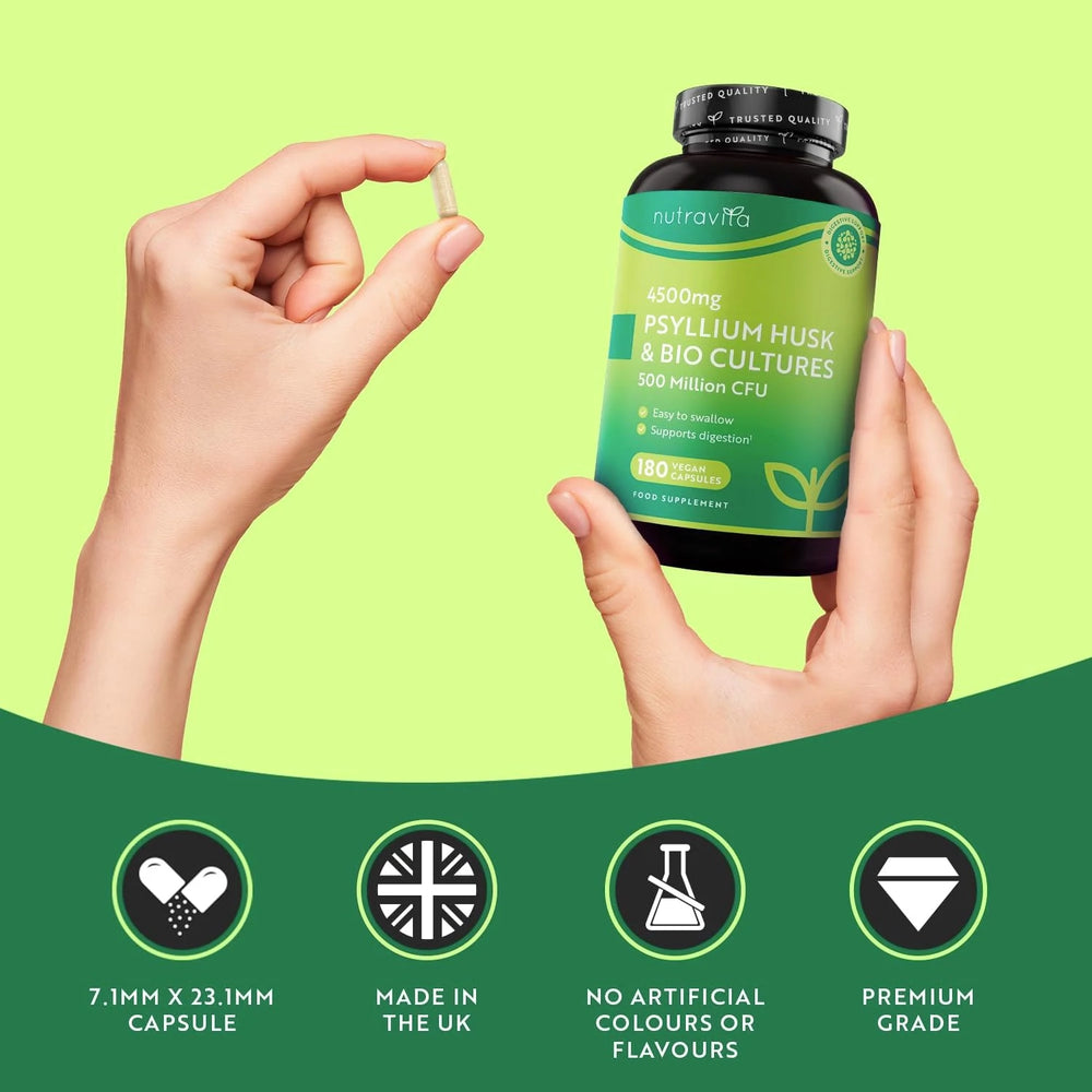 Psyllium Husk 4500mg with 500 Million CFU