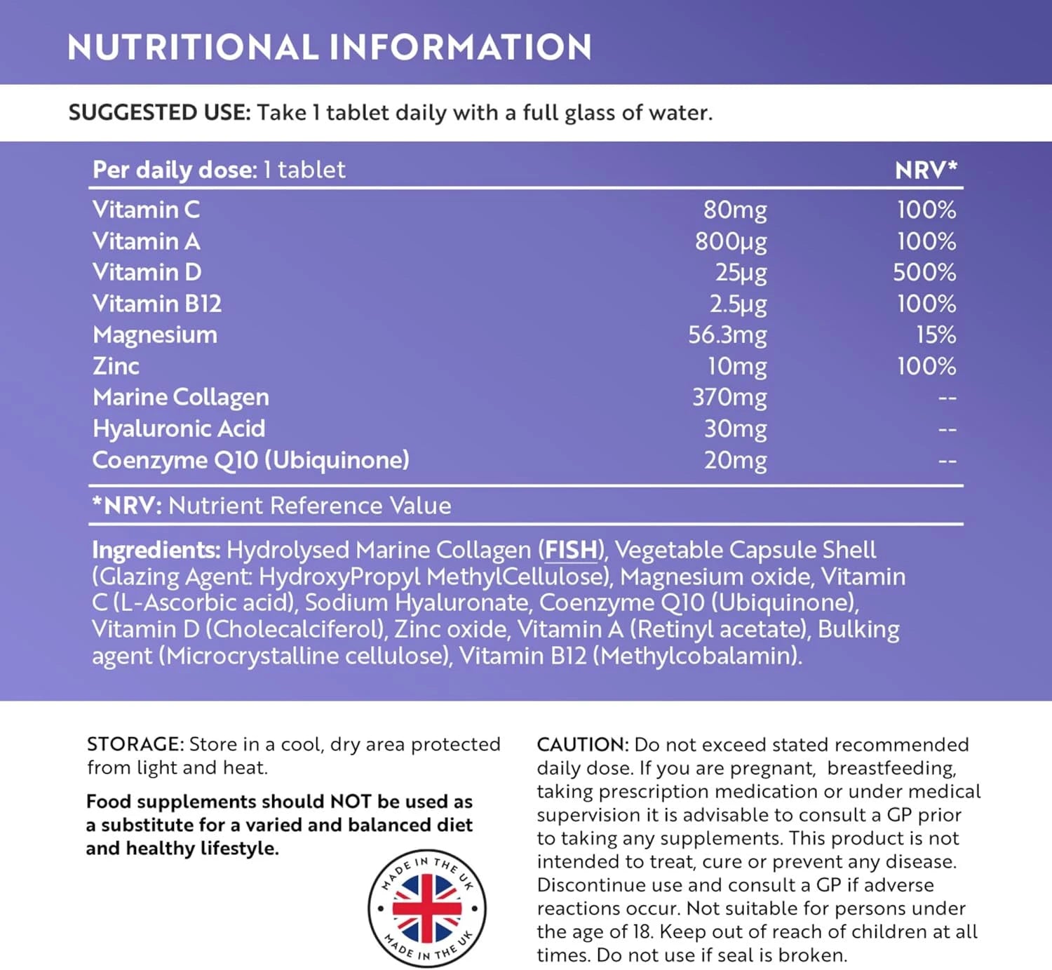 Collagen & Hyaluronic Acid Complex - 90 Capsules