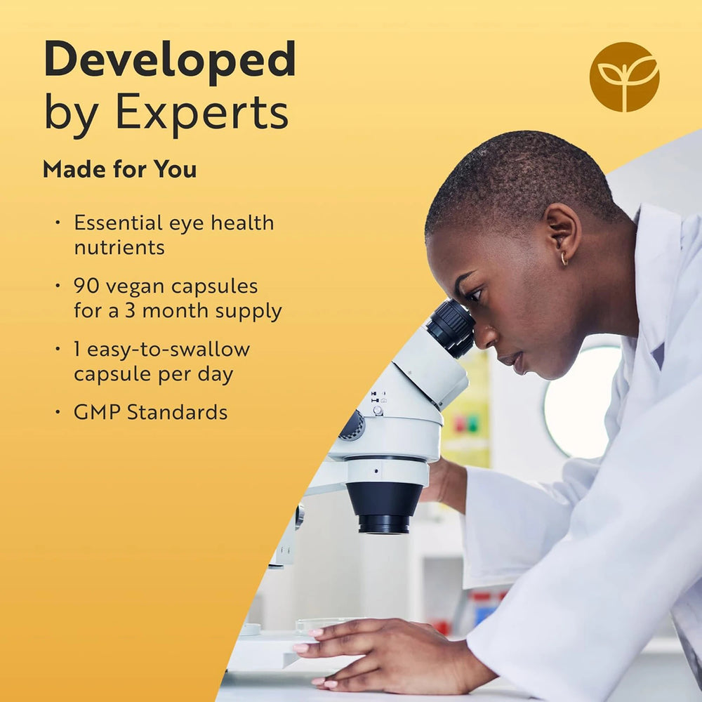 Natural Eye Complex 90 Vegan Capsules with Bilberry, Lutein & Zeaxanthin.