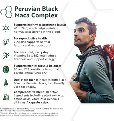 Black Maca Complex 6000mg - 180 Capsules
