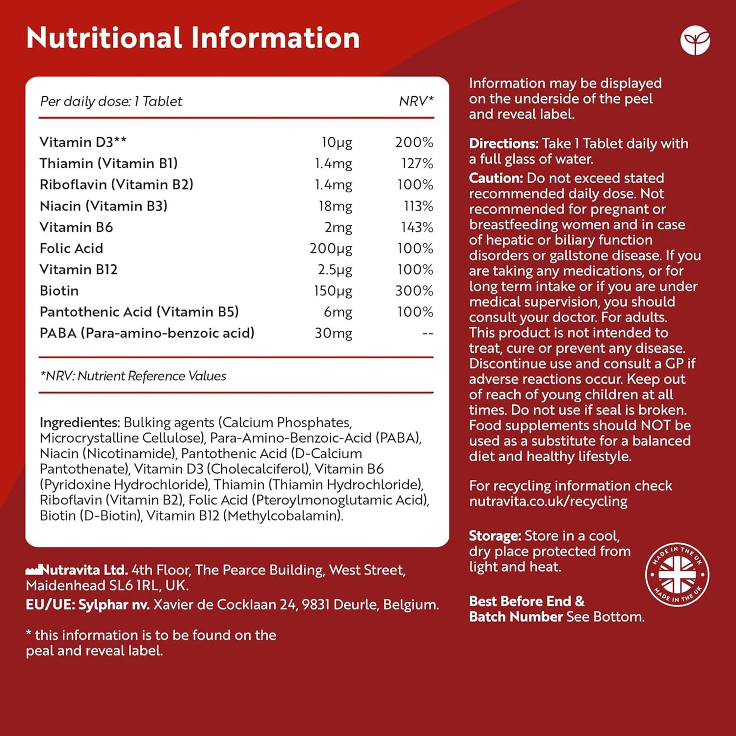 Vitamin B Complex with Vitamin D3