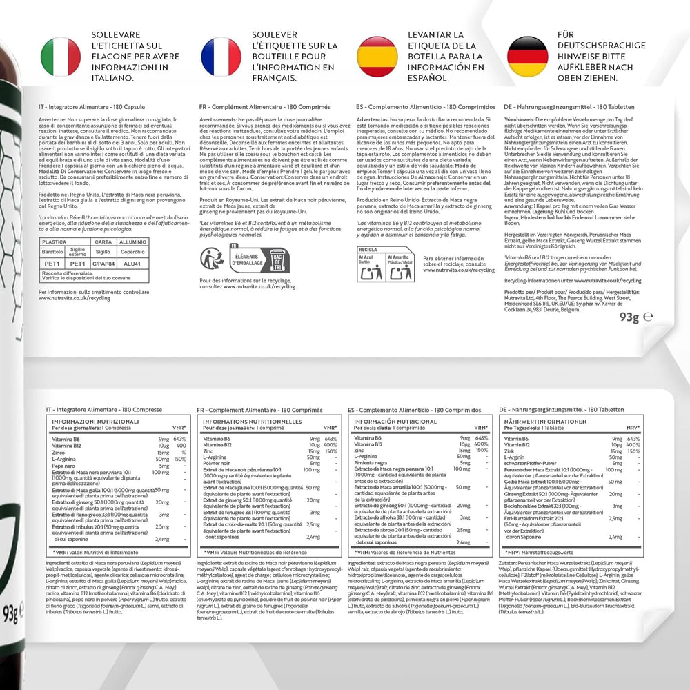 Black Maca Complex 6000mg - 180 Capsules