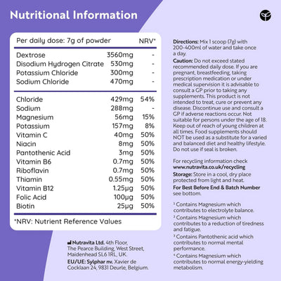 Hydravive® Rehydration Electrolytes Powder - Blackcurrent