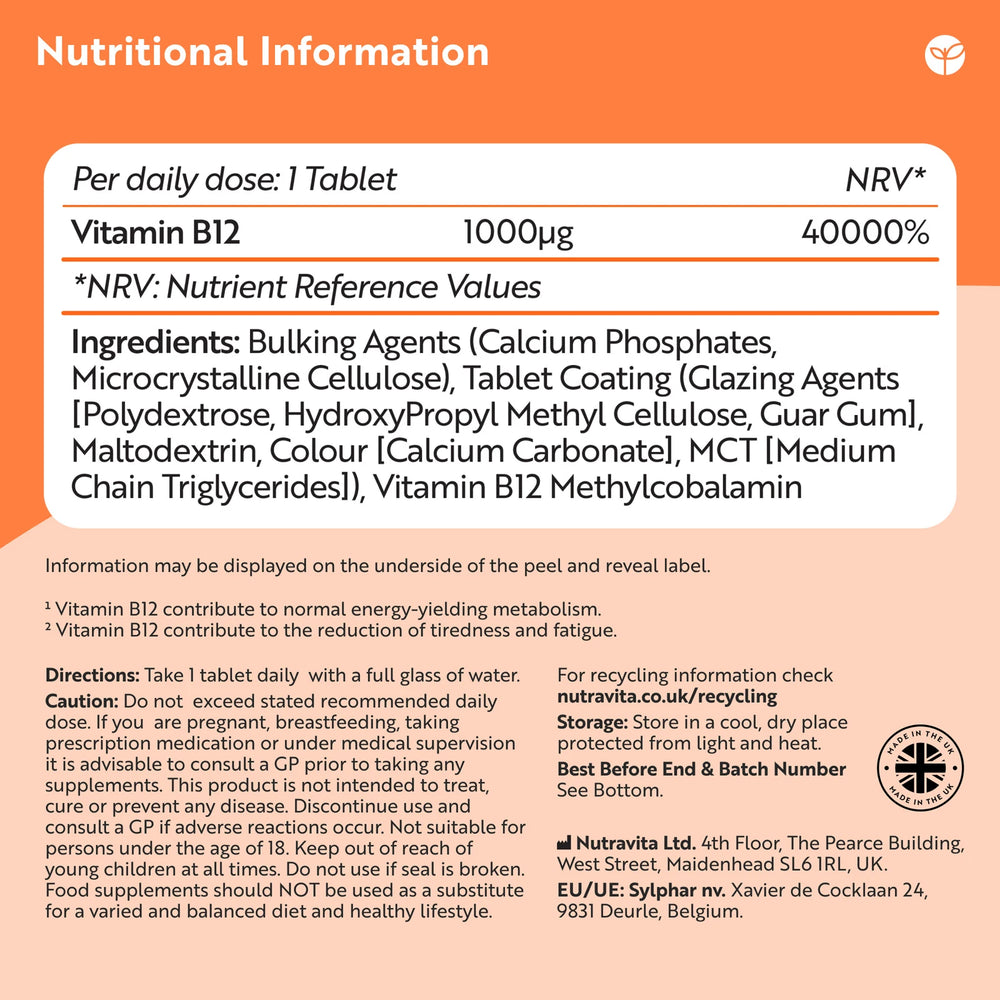Vitamin B12 - 365 tablets