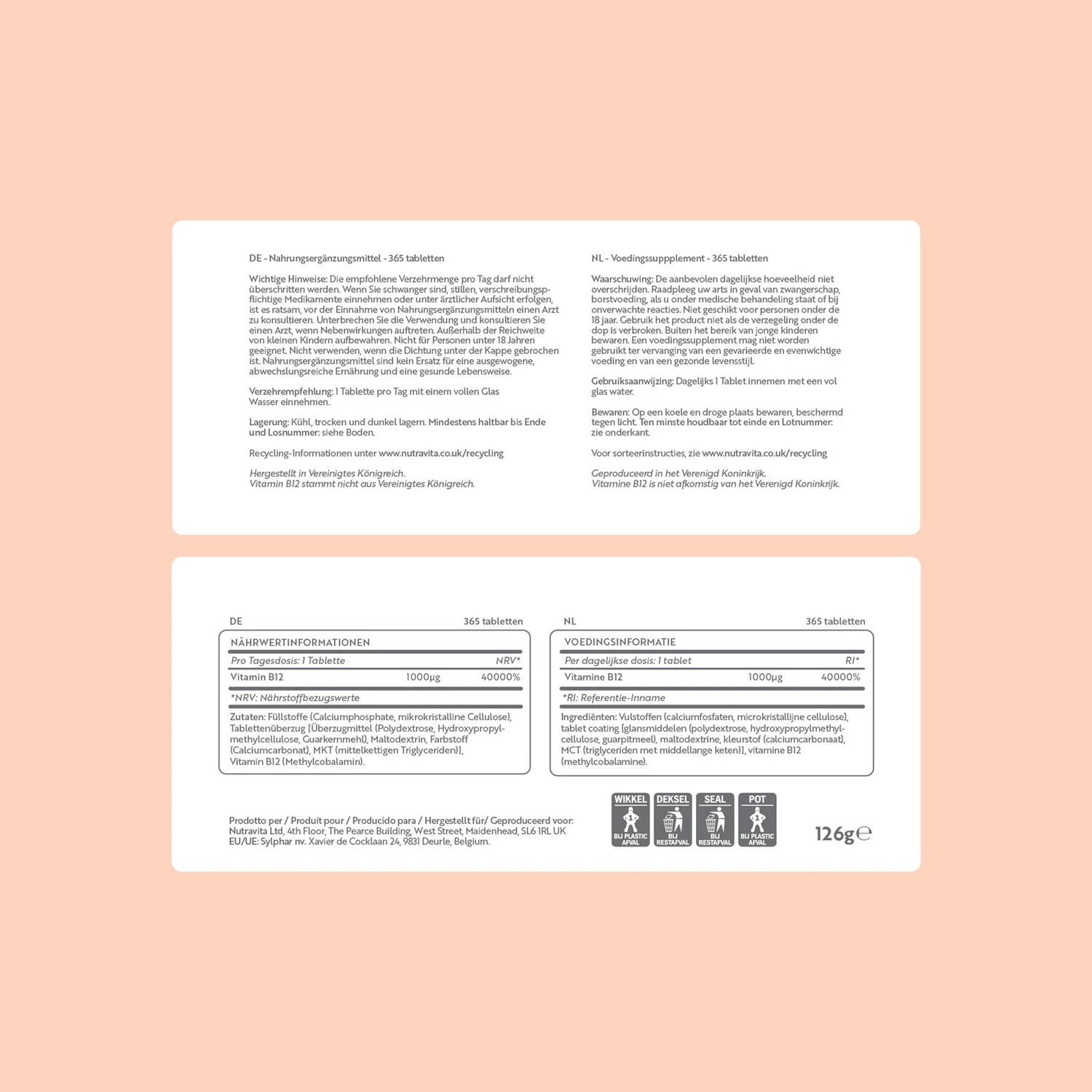 Vitamin B12 - 365 tablets