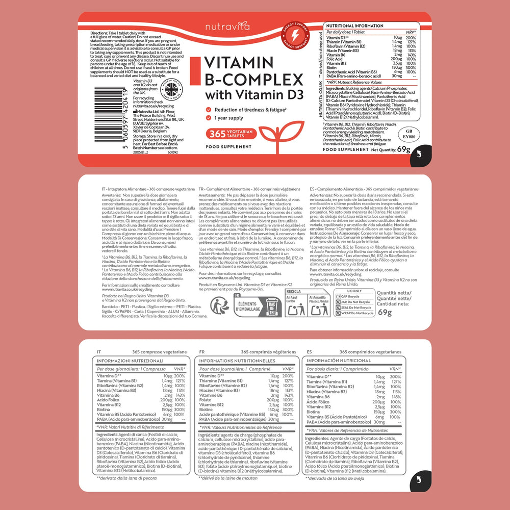 Vitamin B Complex with Vitamin D3