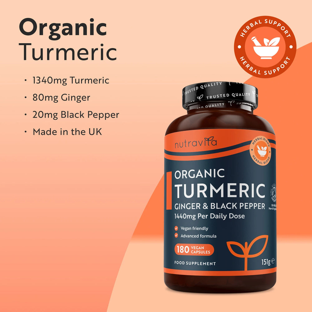 Organic Turmeric with Black Pepper & Ginger
