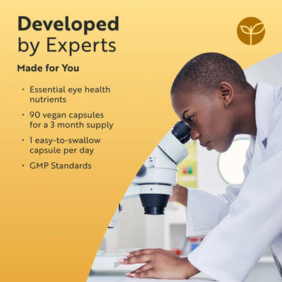 Natural Eye Complex 90 Vegan Capsules with Bilberry, Lutein & Zeaxanthin.