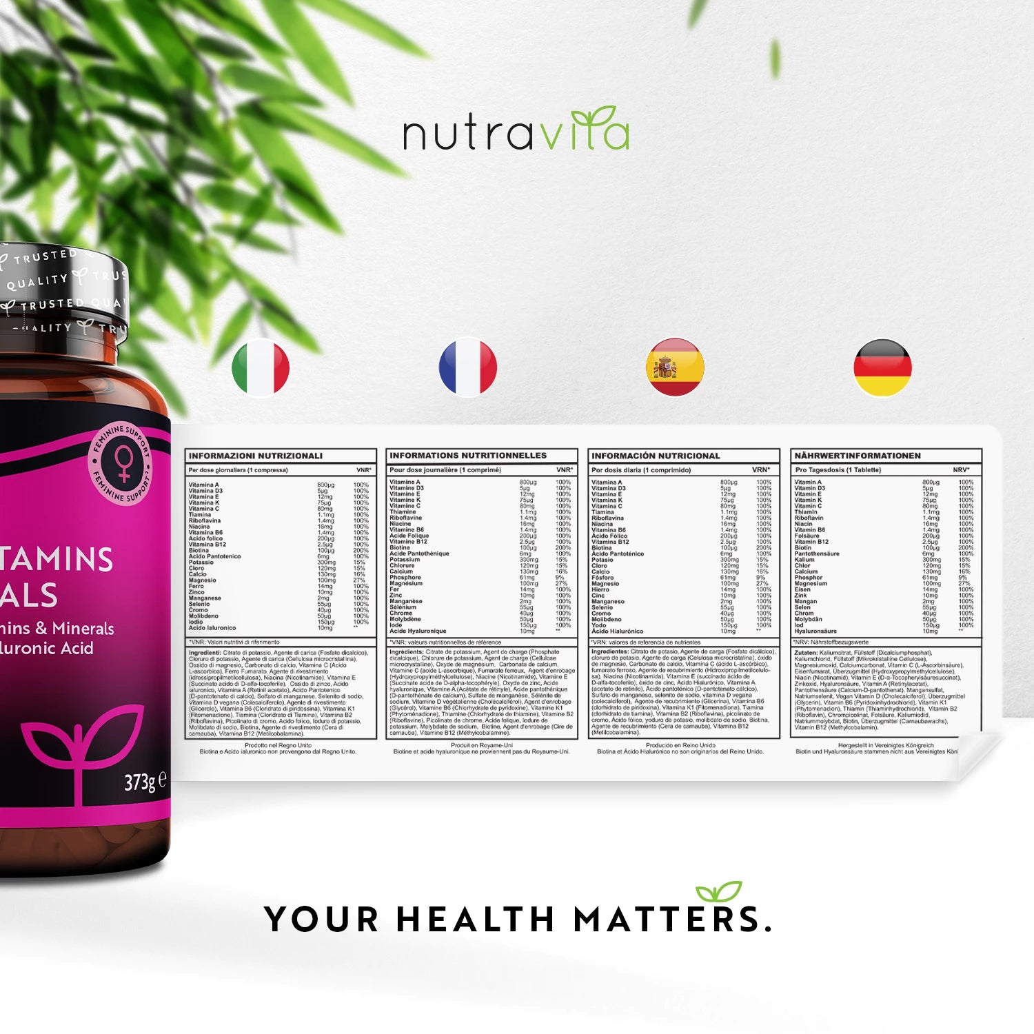 Women's Multivitamins with Biotin and Hyaluronic Acid