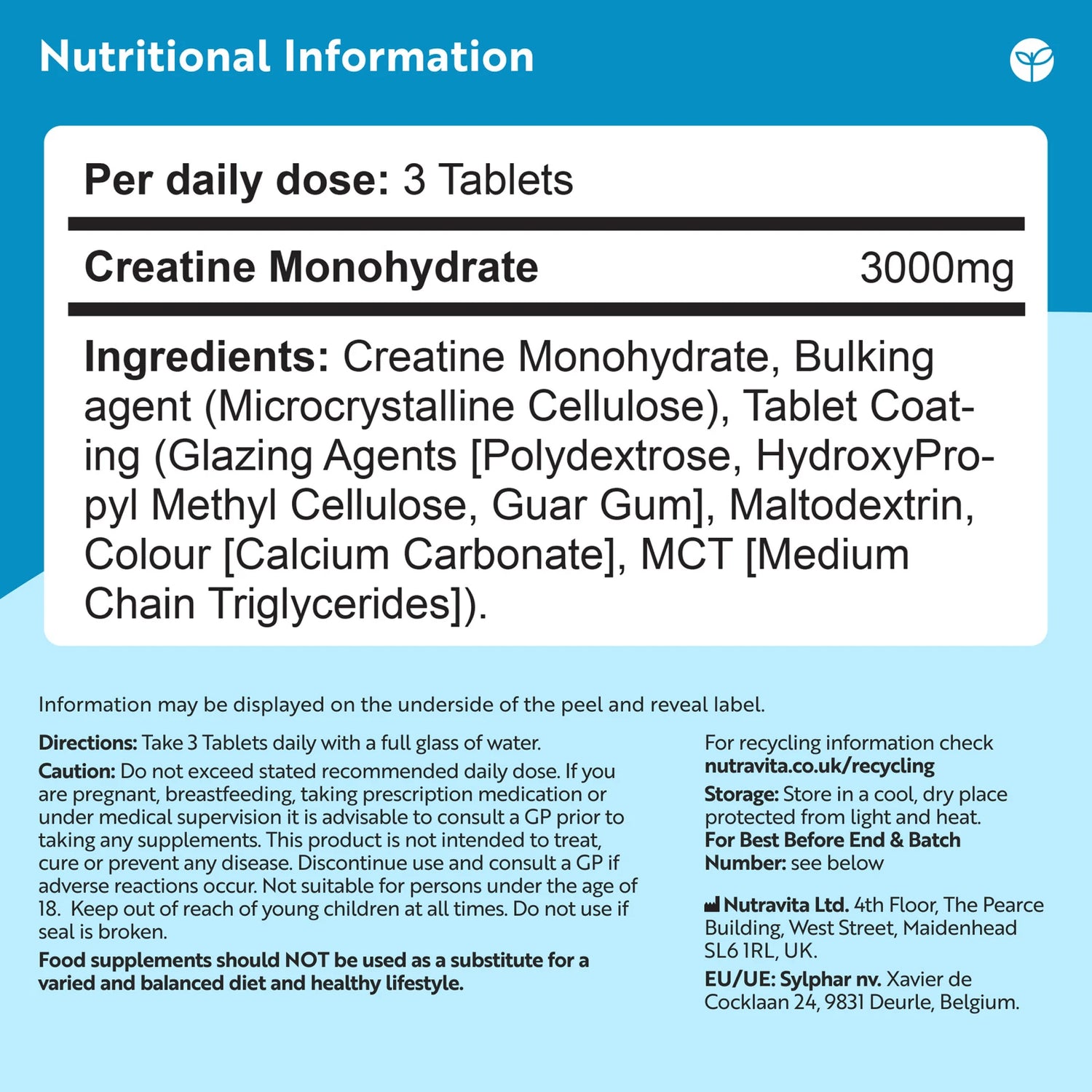 Pure Creatine Monohydrate Tablets