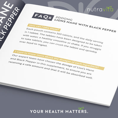 Organic Lions Mane 365 Vegan Capsules