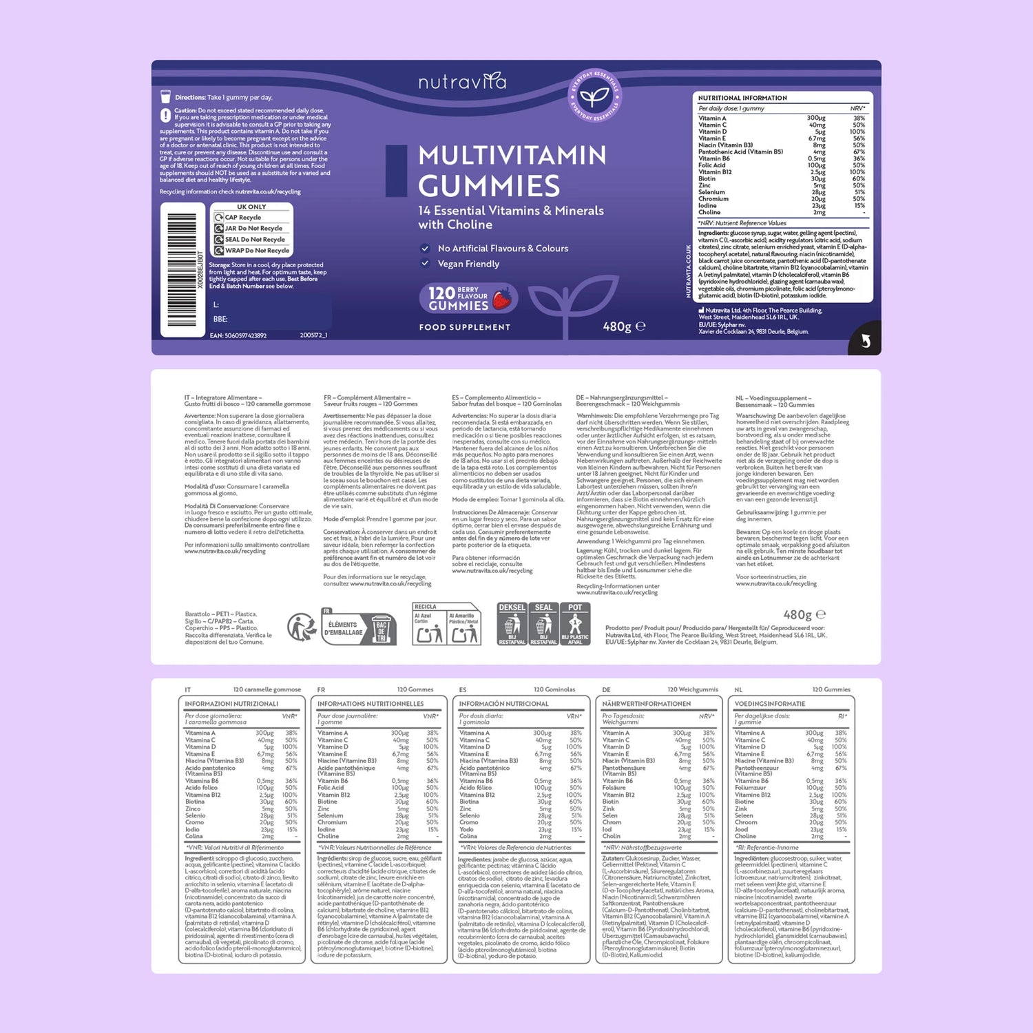 Multivitamin Gummies - 120 Vegan Gummies