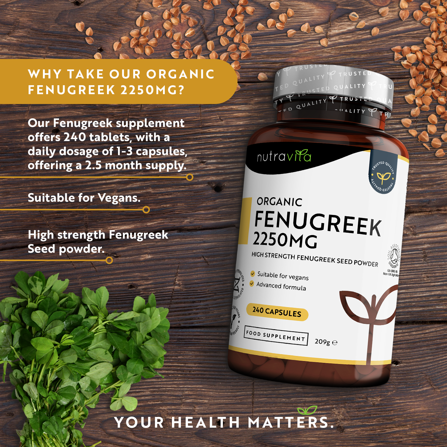 Organic Fenugreek Capsules