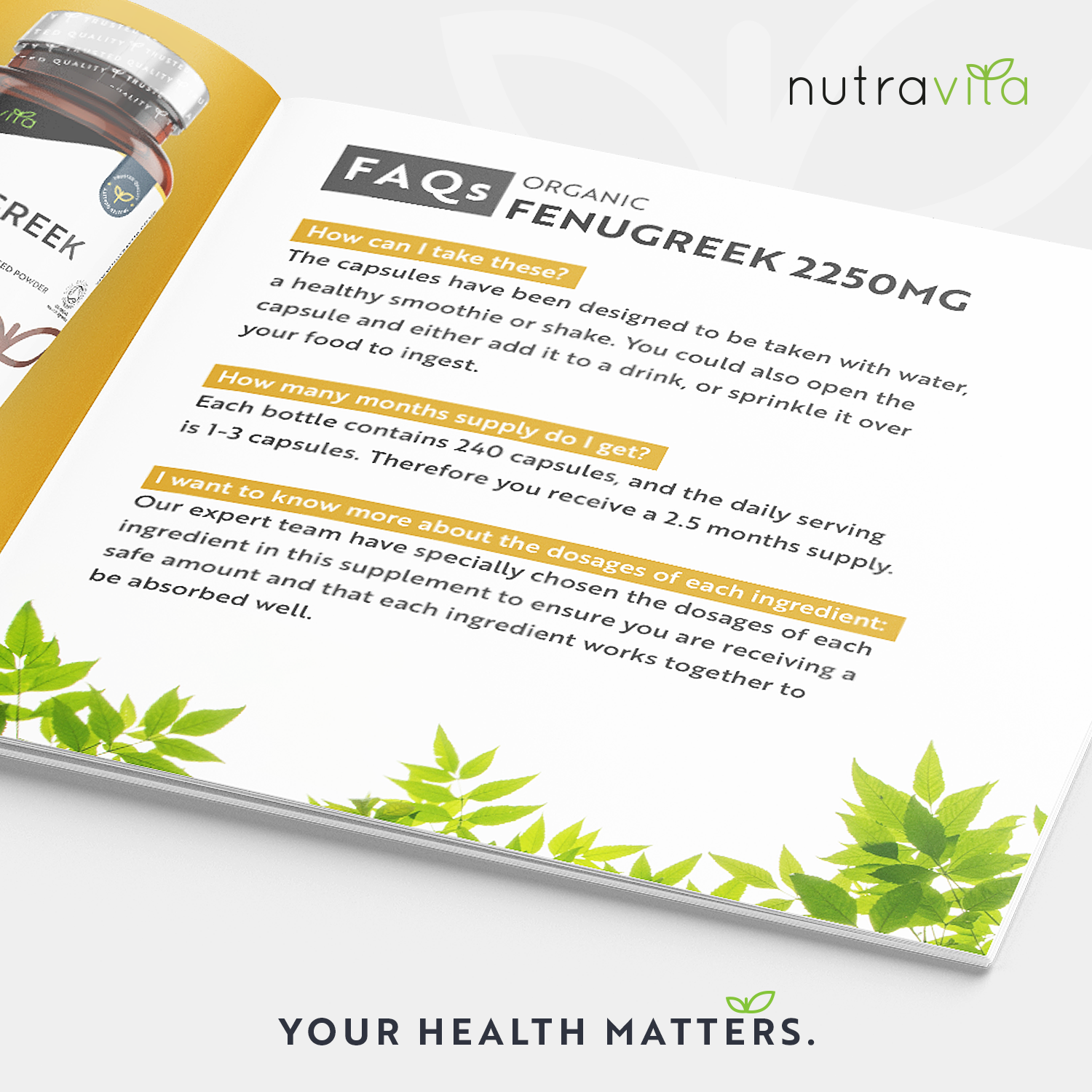 Organic Fenugreek Capsules