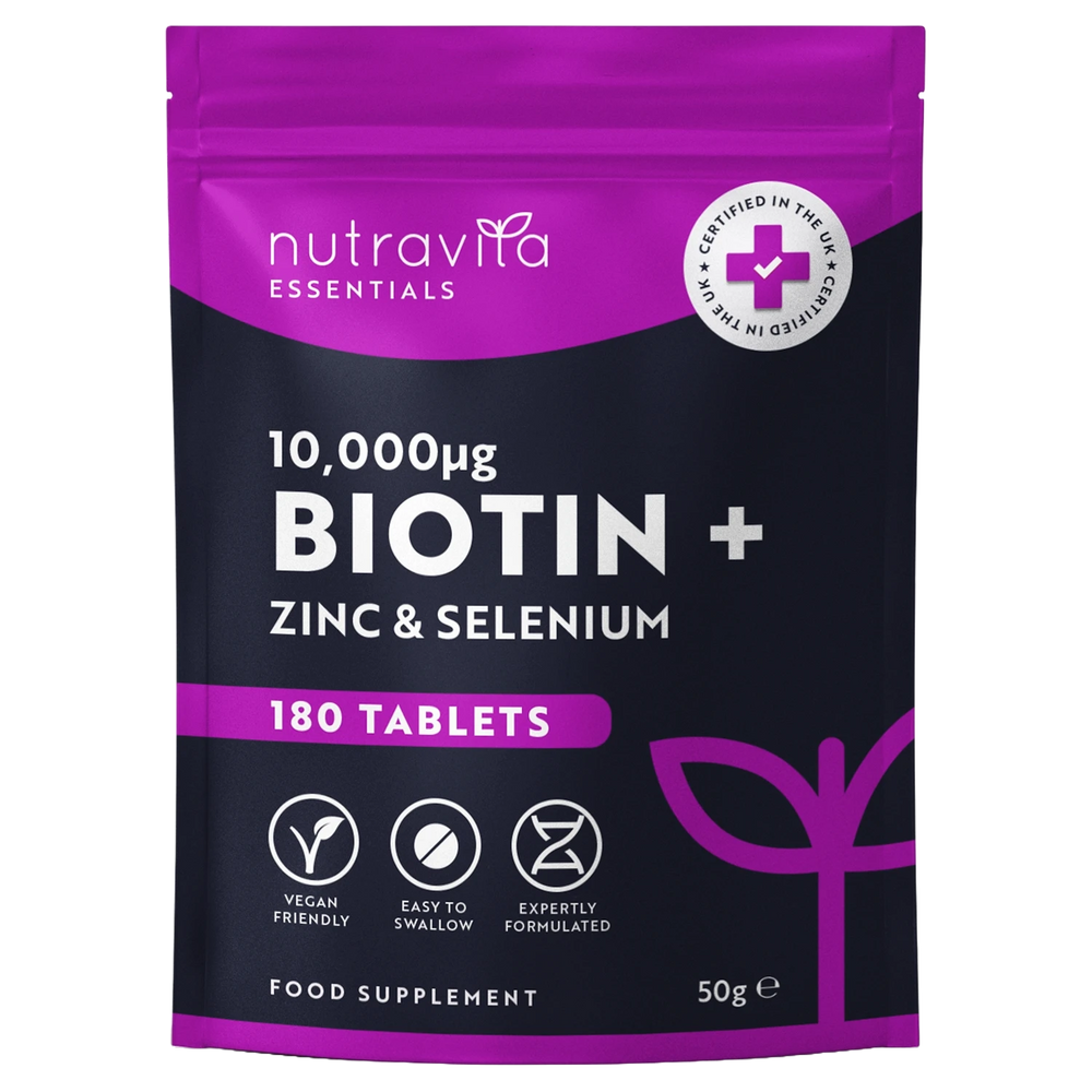 Biotin 10,000mcg Essentials 180 Tablets