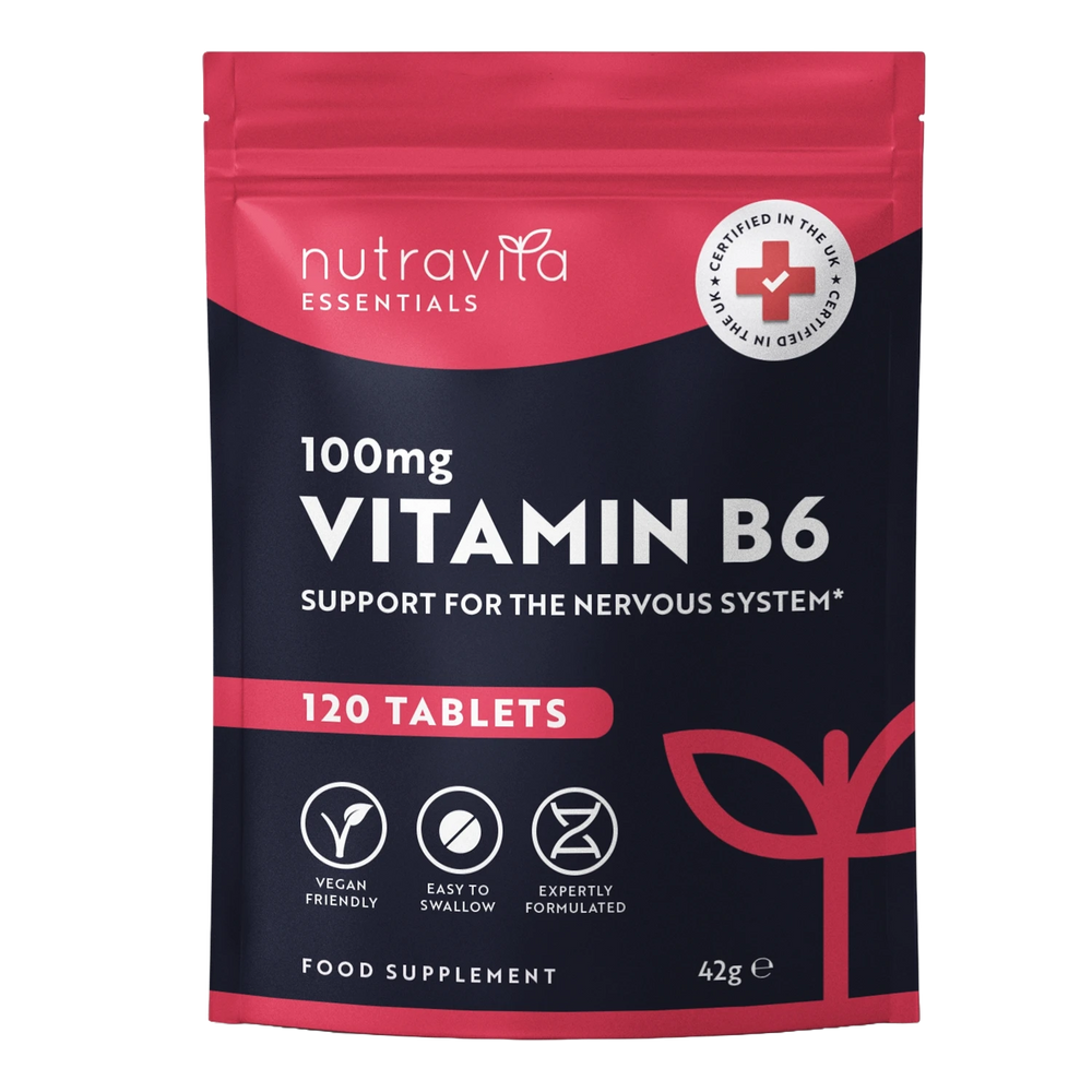 Vitamin B6 100mg Essentials 120 Tablets