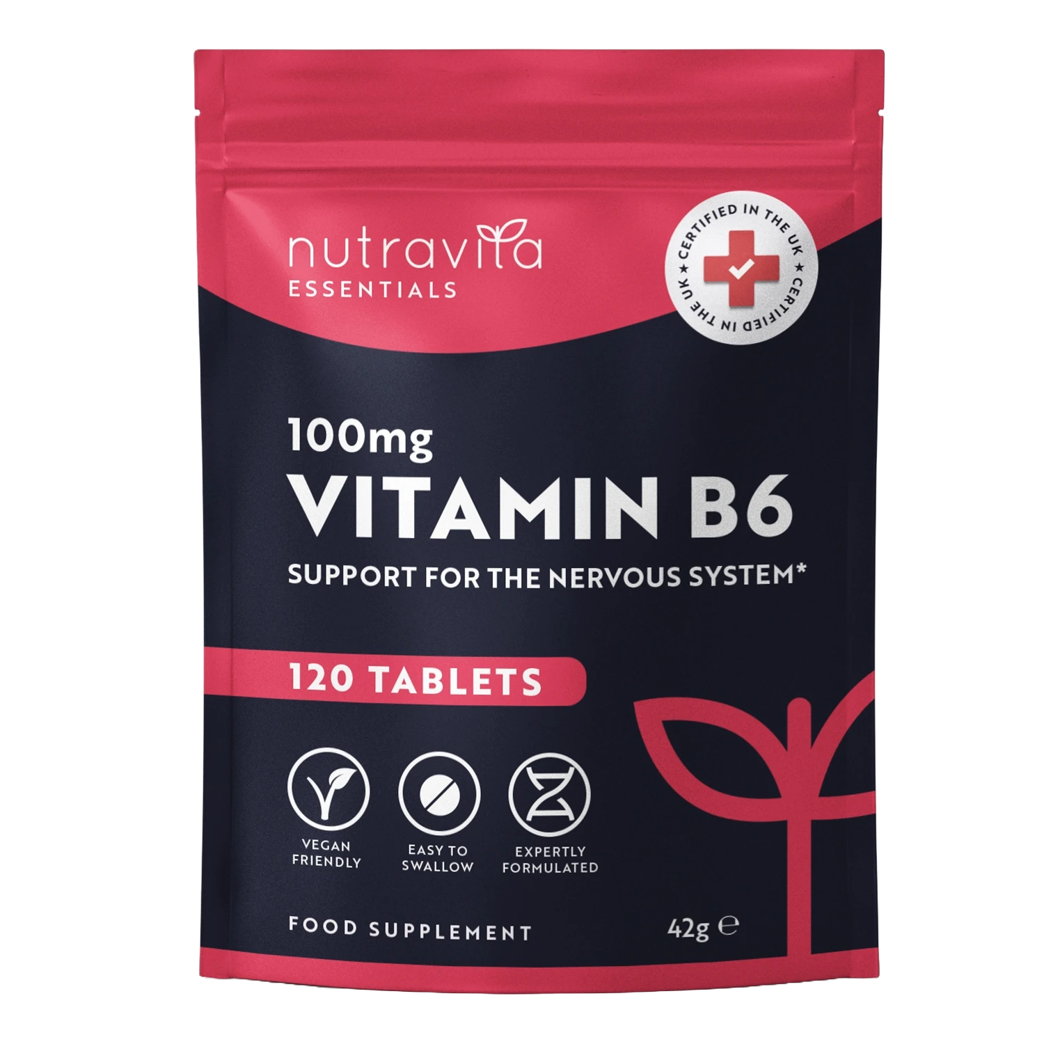 Vitamin B6 100mg Essentials 120 Tablets
