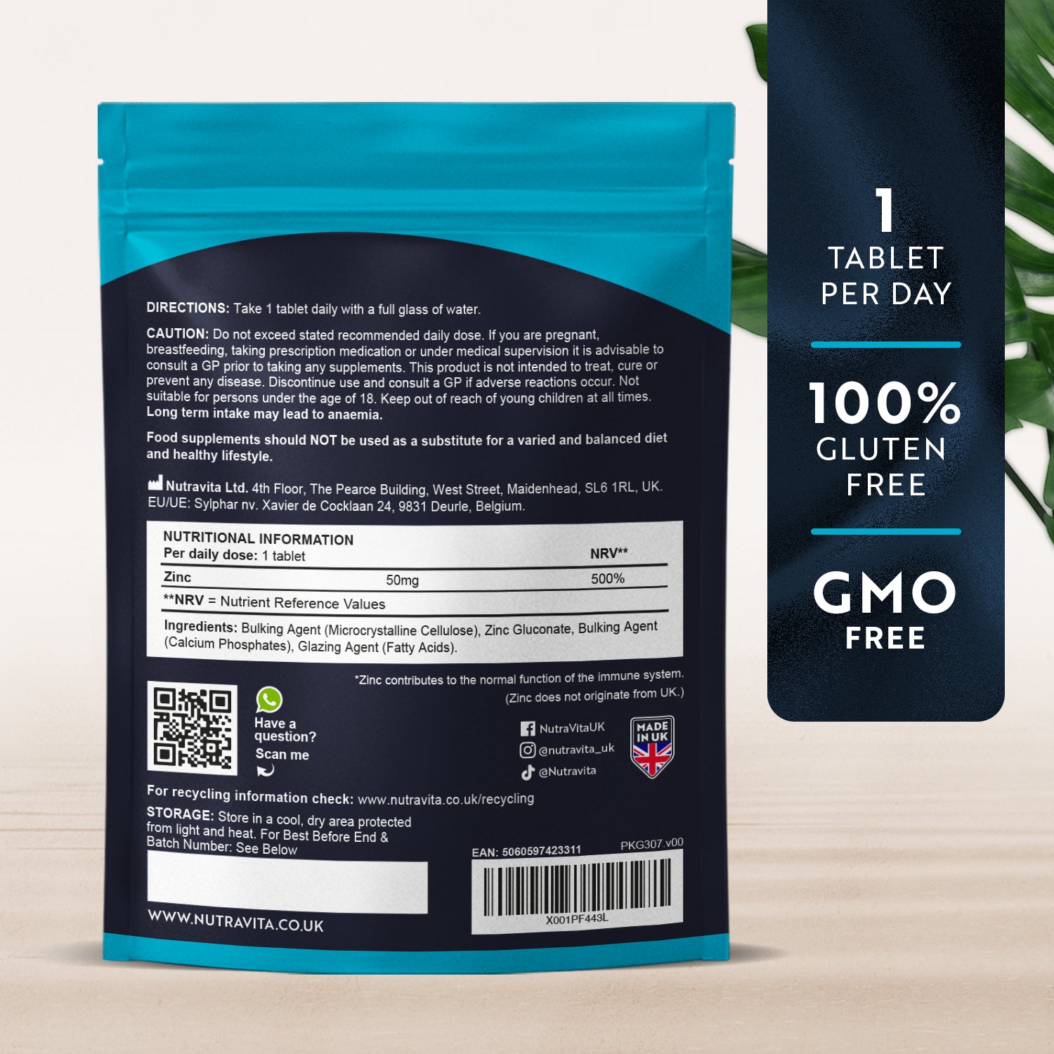 Zinc 50mg Essentials 120 Tablets