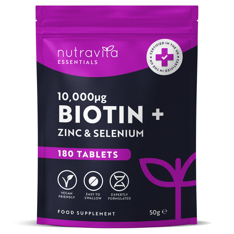 Biotin 10,000mcg Essentials 180 Tablets