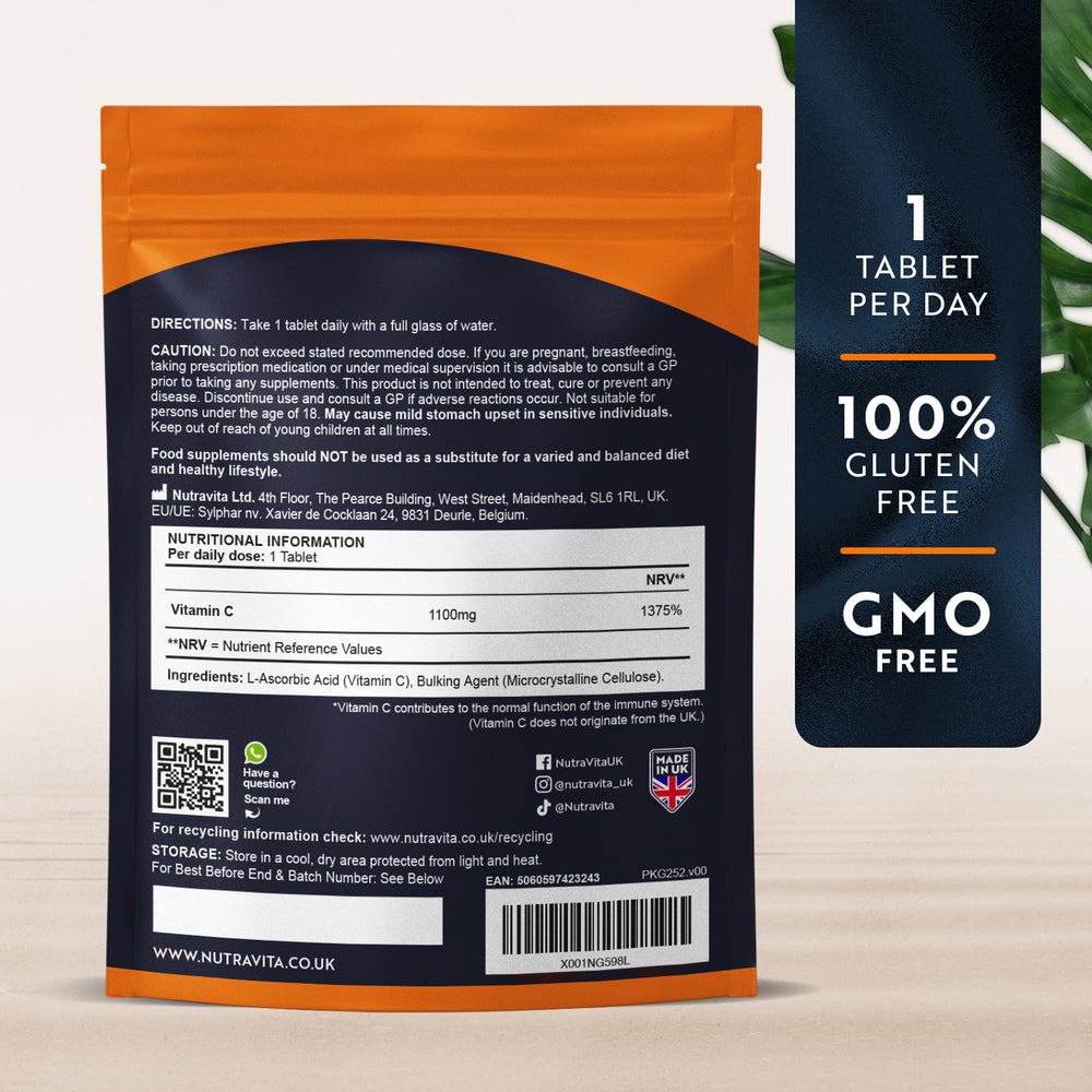 Vitamin C Tablets 1100mg Essentials 90 Tablets